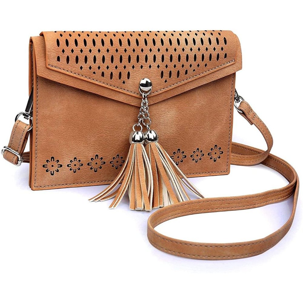 seOsto Womens Small Crossbody Bag, Tassel NWOT